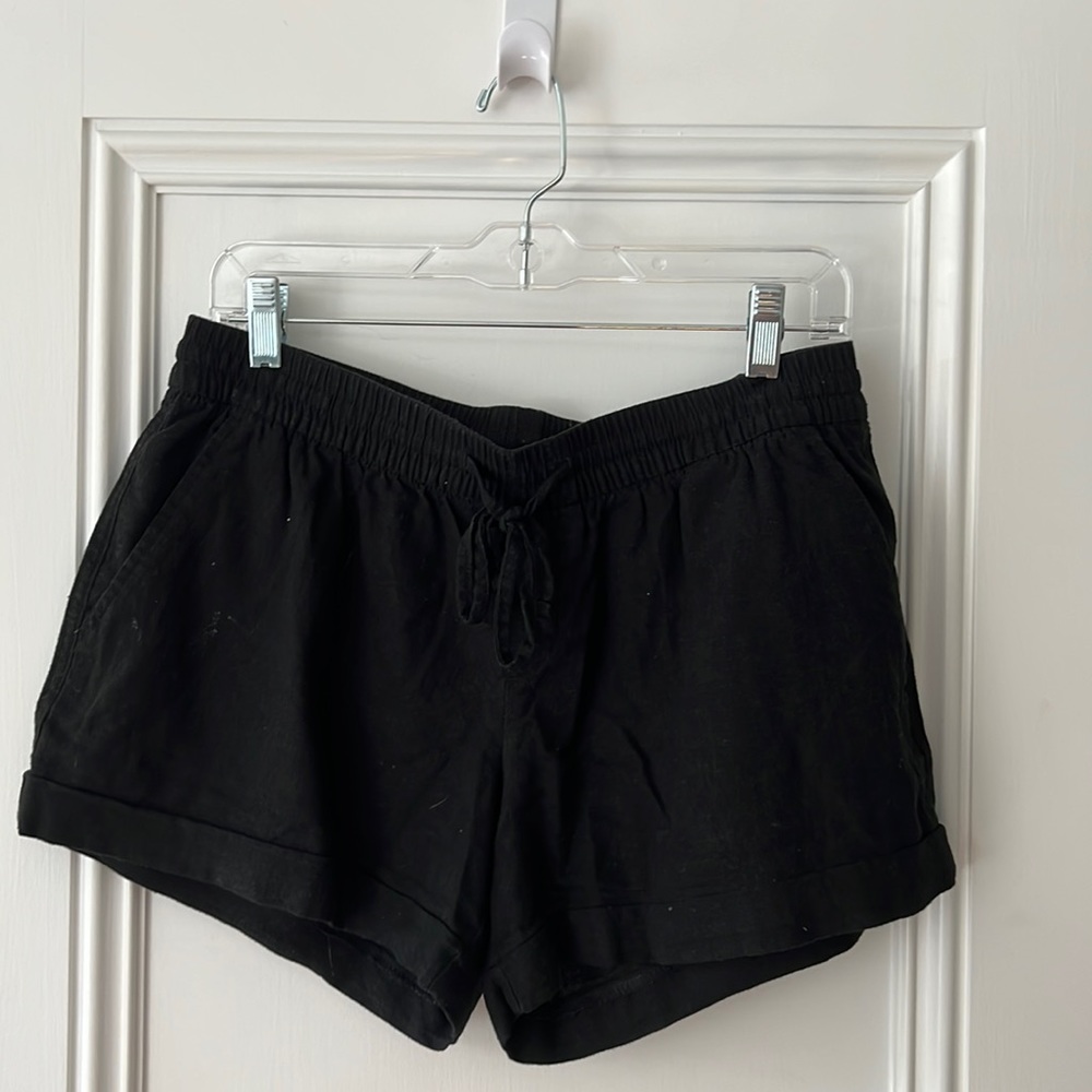 Old Navy black linen shorts